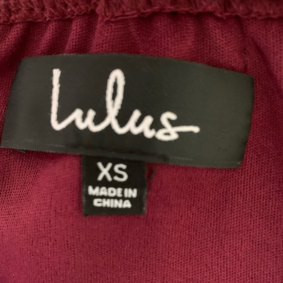 LULUS Forevermore Skater dress sz XS in burgundy - Picture 8 of 8
